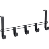 Metaltex Türgarderobe 5 Haken 38x6x15 cm schwarz