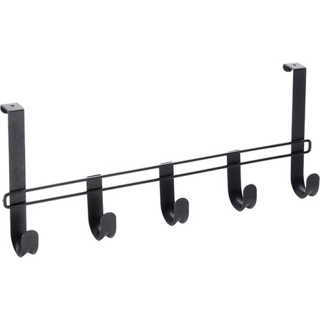 Metaltex Türgarderobe 5 Haken 38x6x15 cm schwarz