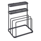Metaltex Tokyo Line Ständer für Messer und Schneidebretter 16x12x22 cm schwarz
