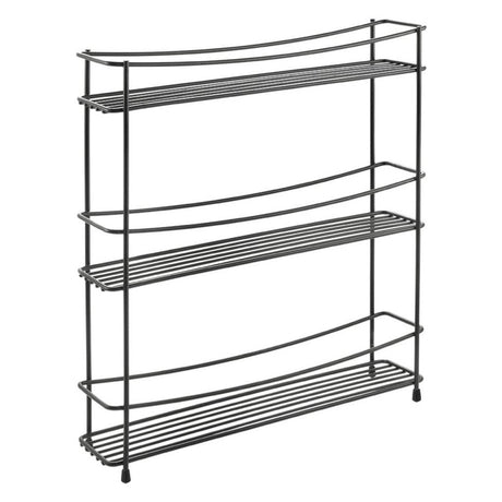 Metaltex Kumino Kräuter Rack 3 Etagen Matt Black Metal