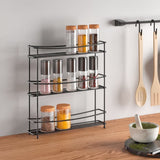 Metaltex Kumino Kräuter Rack 3 Etagen Matt Black Metal