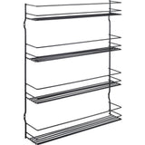 Metaltex Pepito 4 Wand Gewürzregal 4 Etagen 36x8x45 cm Schwarz