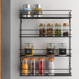 Metaltex Pepito 4 Wand Gewürzregal 4 Etagen 36x8x45 cm Schwarz