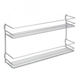 Metaltex platzsparendes Smart Kitchen Pepito Gewürzregal 2 Ebenen 36x8x19 cm Silber