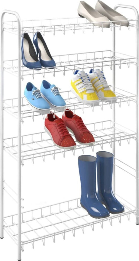 Tomado-Metaltex Tomado Metaltex Shoe 6 Schuhregal weiß 64x23x104 cm 6 Etagen