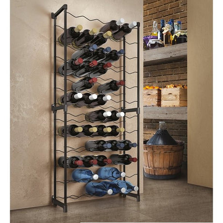 Tomado-Metaltex Barbera Weinregal für 50 Flaschen 108x50x26 cm schwarz