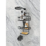 Metaltex Origin Line Duschleck 3 Böden 23x12x38 cm Schwarz