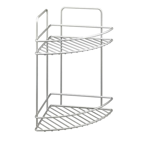Tomado-Metaltex Tomado Metaltex Reflex Eck-Badezimmerregal 2 Etagen silbergrau