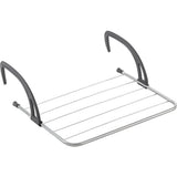 Metaltex Favonio Heizkörper Balkon Wäscheständer 3 m Wäscheleine Silber Schwarz
