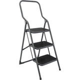 Metaltex Haushaltsleiter Kappa 3 46x62x136 cm Edelstahl grau schwarz