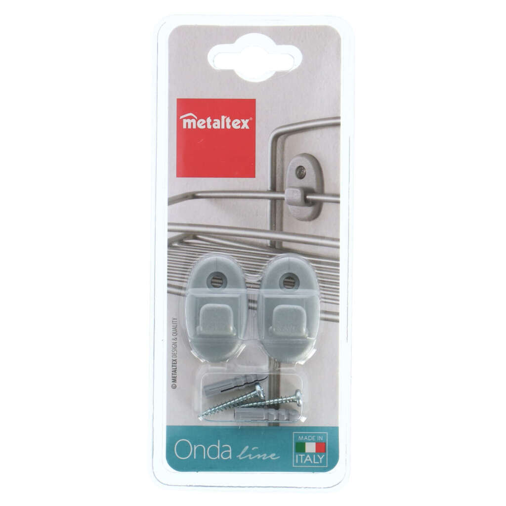 Metaltex Wandhaken 2 Stück grau