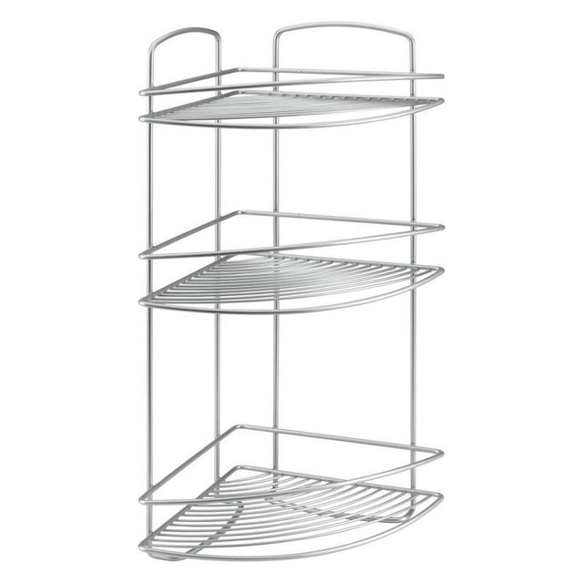 Metaltex Onda Badezimmer Ecke 3 Stockwerke 22x22x53 cm Silber