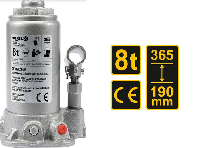 Vorel hydr 8t 190-365mm.