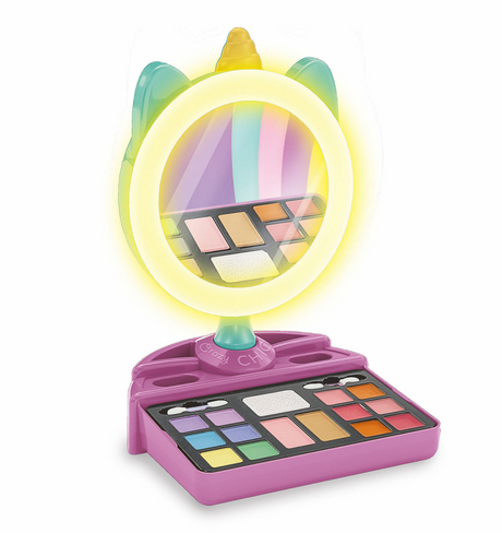 Clementoni Crazy Chic – Lichtspiegel – Schminkspiegel für Kinder – Aufbewahrung von Make-up – ab 6 Jahren
