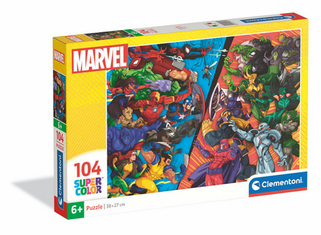 Clementoni – Kinderpuzzle – 104 Teile – Marvel Heroes vs Villains – Puzzle ab 6 Jahren