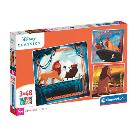 Clementoni Supercolor Puzzle Der König der Löwen 3x48 Teile