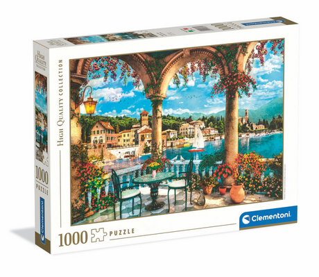 Clementoni Puzzle Kunstwerke Blick auf den Comer See, 1000 Teile.