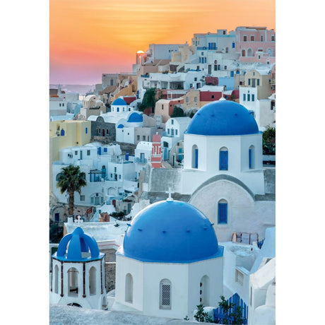 Clementoni hochwertiges Sammelpuzzle + Poster Santorini 1000 Teile