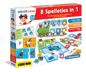 Clementoni spielerisch lernen – 8 Spiele in 1 – Lernspielzeug – Kleinkindspielzeug – 3–5 Jahre