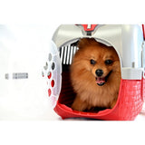 Bama Haustiertransportbox 52x33x34 cm rot silber