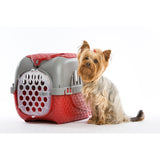 Bama Haustiertransportbox 59x38x37 cm rot silber