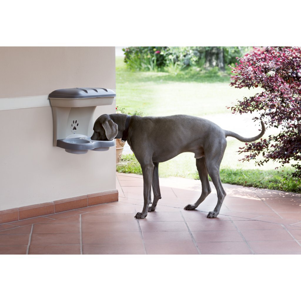 Bama Futternapf für Hunde, 48 x 27 x 42 cm, Taupe