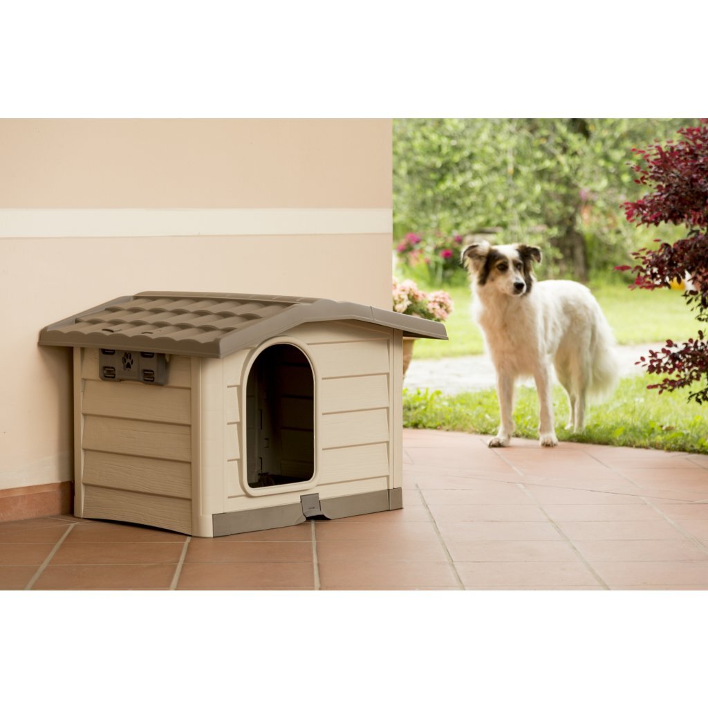 Bama Pet Cuccia Hundehütte 110x94x77 cm beige taupe