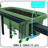 Bama Fioriera Blumenbalkonkasten 60x20x18,5 cm salbeigrün
