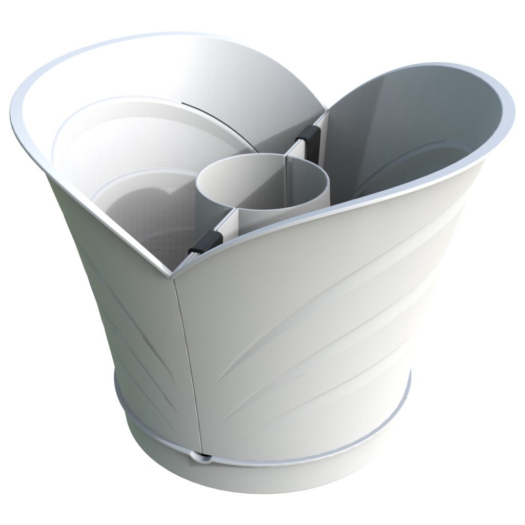 Bama Tulipano Blumentopf 5l 34,5x19x30 cm 4 Stück weiß