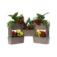 Bama Brick verbindbare Pflanzgefäße 75l 59x23x27 cm 5 Stück Taupe