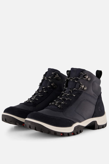 Ecco xpedition iii veterschoenen blauw leer - maat 41