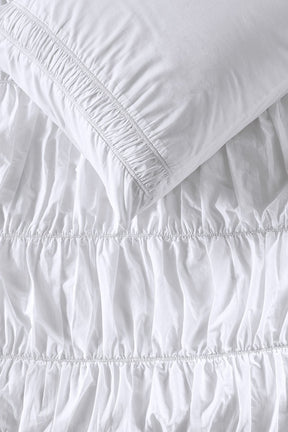 Riviera maison rivièra maison ruffle dekbedovertrek - lits-jumeaux - 240 x 200 220 cm - wit