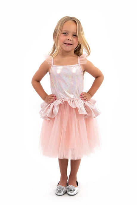 Kleine Abenteuer – roségoldenes Tutu-Kleid – Größe M (98-104)