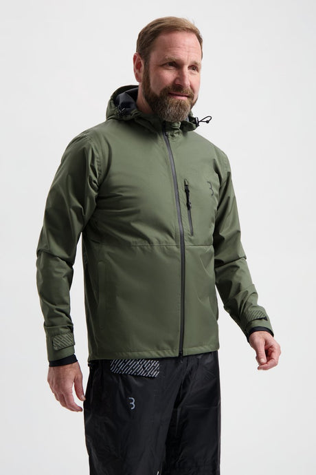 Bbb cycling rainshield explorer fietsjas - waterafstotend fietsjack heren dames - commuter fietsjack - olijf groen - maat xxl - bbw-450