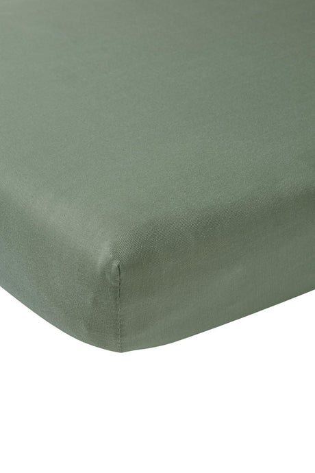 Meyco Baby Uni Spannbetttuch Juniorbett – Waldgrün – 70 x 140 x 150 cm
