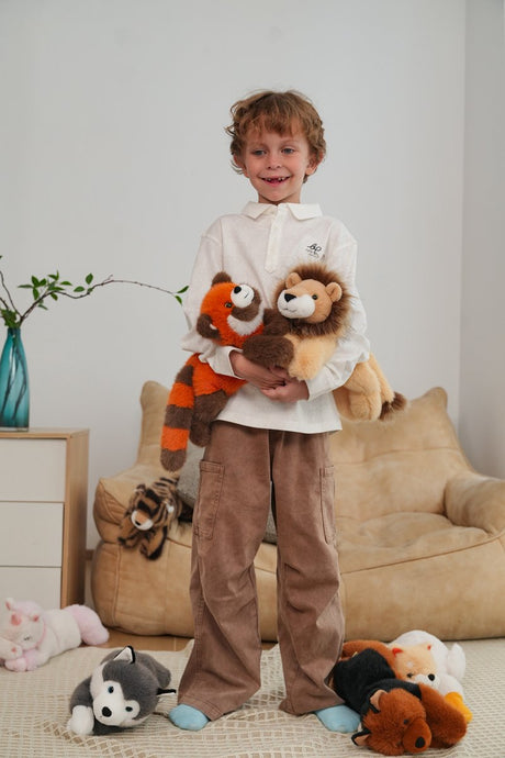 One Love Kuscheltier – männlicher Löwe Leonard – 40 cm – gelb und braun – 0 Jahre
