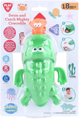 Playgo Badespielzeug zum Schwimmen und Fangen von Krokodilen – 2 Stück.