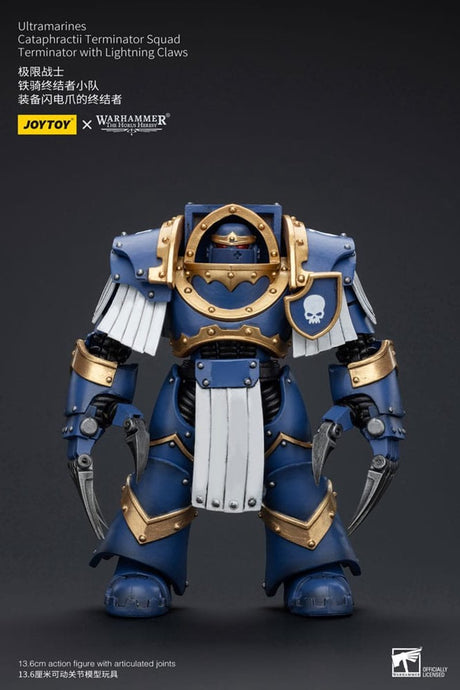 Joy toy (cn) warhammer the horus heresy action figure 1 18 ultramarines cataphractii terminator squad terminator met lightning claws 14 cm action figuur