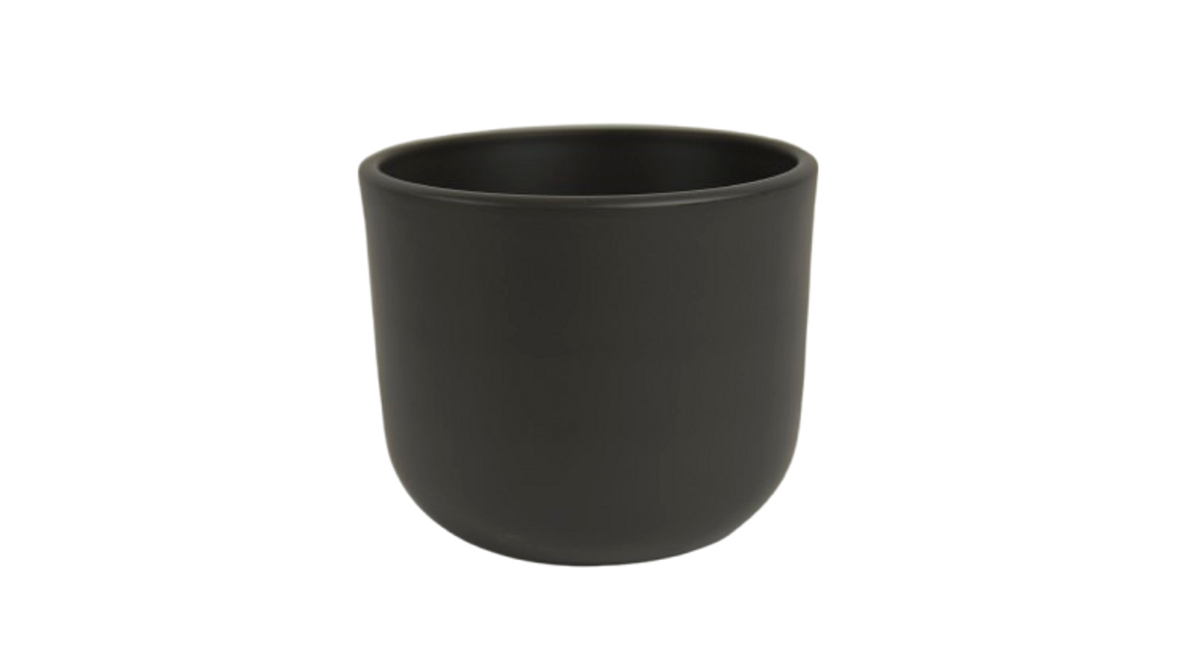 Pot boule antraciet mat 12cm