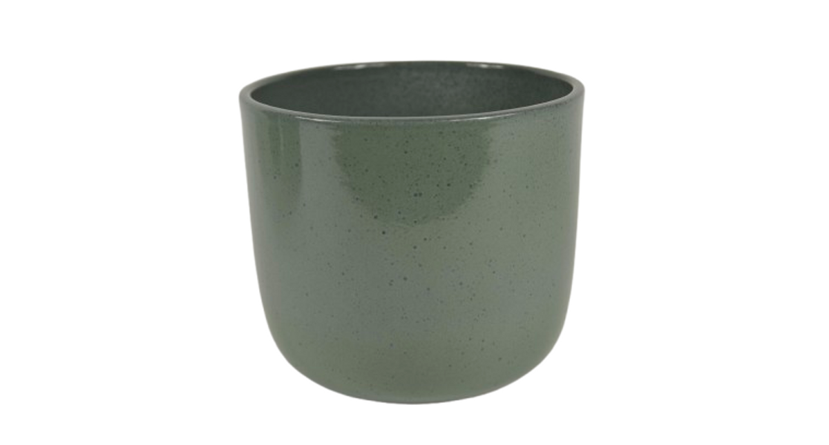 Pot boule graniet groen glans 18cm