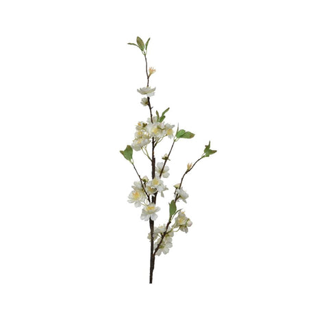 Decoris Kunstblume Blüte auf Stiel Polyester 15x4x106cm weiß