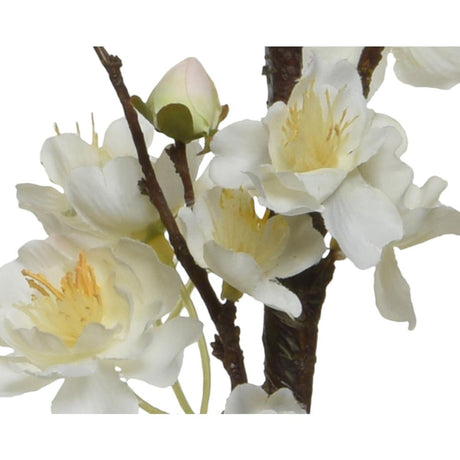 Decoris Kunstblume Blüte auf Stiel Polyester 15x4x106cm weiß
