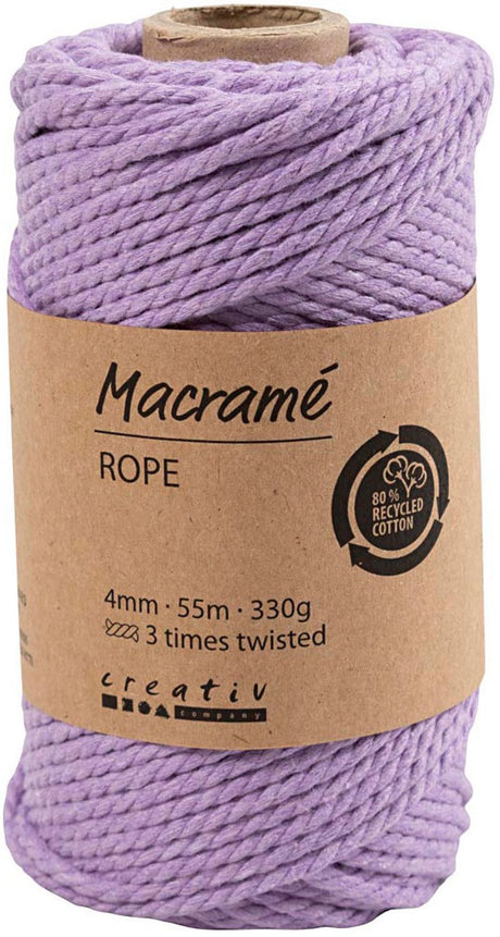 Creativ Company Makrameeschnur 4 mm 55 m lila
