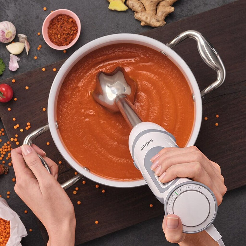 Braun mq5245wh Multiquick 5 Vario Stabmixer weiß grau