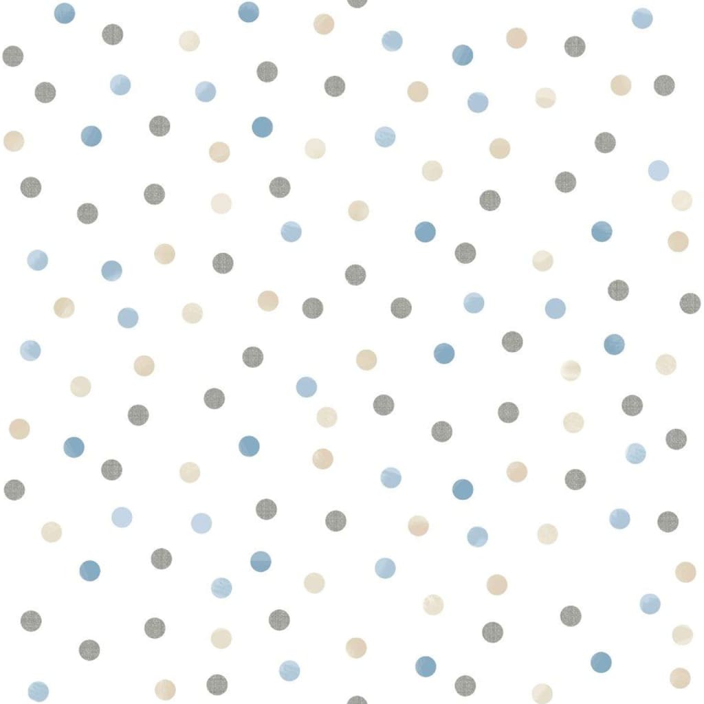 Nordwand Tapete Mondo Baby Konfetti Punkte weiß blau grau Beige