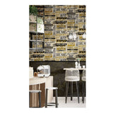 Noordwand wallpaper Freunde Kaffee und Buchstaben Metallic und Schwarz