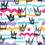 Noordwand noordwand wallpaper Freunde Kaffee Sith Graffität und Kronen weiß schwarz