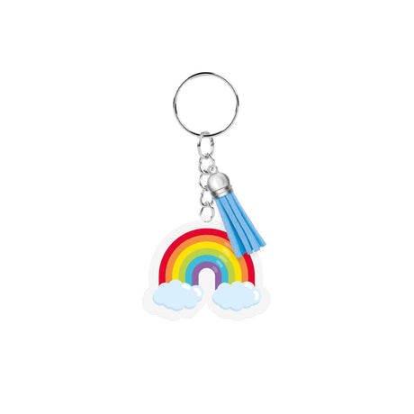 Paperdreams sleutelhanger- regenboog acryl 6,5x13,5cm