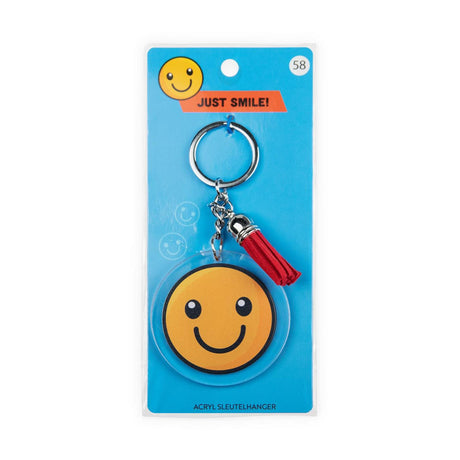 Paperdreams sleutelhanger- smiley acryl 6,5x13,5cm