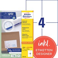 Markenlose Universal-Etiketten „Avery Universal“, weiß, 200 Stück